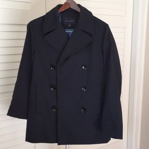 Men’s Banana Republic Navy Blue Pea/Trench coat.